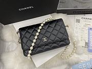 Chanel WOC Pearl Chain Black Lambskin A68052 Size 19.2 x 12.3 x 3.5 cm - 3