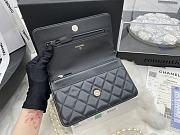 Chanel WOC Pearl Chain Black Lambskin A68052 Size 19.2 x 12.3 x 3.5 cm - 2