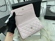 Chanel WOC Pearl Chain Light Pink Lambskin A68052 Size 19.2 x 12.3 x 3.5 cm - 6