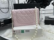 Chanel WOC Pearl Chain Light Pink Lambskin A68052 Size 19.2 x 12.3 x 3.5 cm - 3