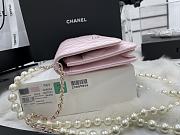 Chanel WOC Pearl Chain Light Pink Lambskin A68052 Size 19.2 x 12.3 x 3.5 cm - 2