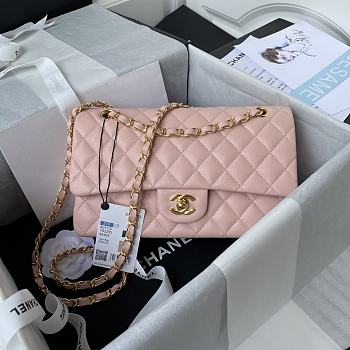 Chanel Flap Bag Pink Caviar GHW A01112 Size 25.5 x 15.5 x 6.5 cm