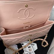 Chanel Flap Bag Pink Caviar GHW A01112 Size 25.5 x 15.5 x 6.5 cm - 2