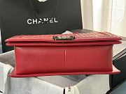 Chanel Leboy Lambskin Red 67087 SHW Size 30 cm - 5