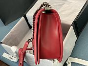 Chanel Leboy Lambskin Red 67087 SHW Size 30 cm - 4