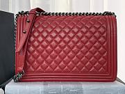 Chanel Leboy Lambskin Red 67087 SHW Size 30 cm - 3