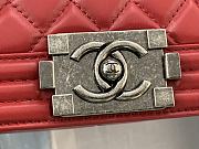 Chanel Leboy Lambskin Red 67087 SHW Size 30 cm - 2