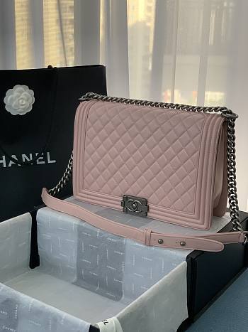 Chanel Leboy Lambskin Light Pink 67087 SHW Size 30 cm