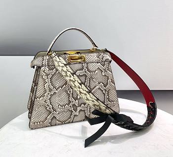 Fendi Peekaboo Natural Python Leather Bag Size 33 x 22 x 15 cm