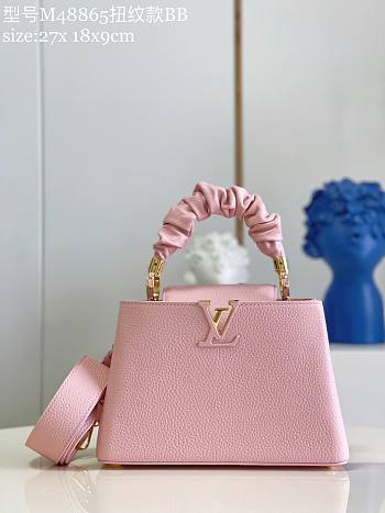 LV Capucines Taurillon Leather Pink M4886 Size 27 x 18 x 9 cm