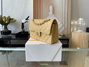 Chanel Caviar Double Flap Bag Dark Beige GHW Size 23 cm - 6