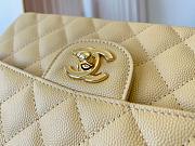 Chanel Caviar Double Flap Bag Dark Beige GHW Size 23 cm - 3