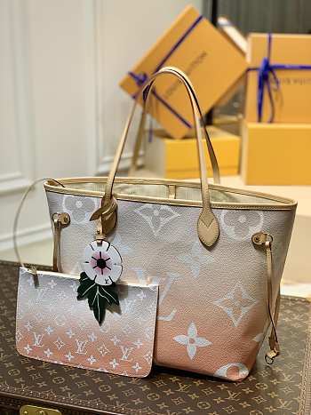 LV NEVERFULL Medium Handbag Nude Pink M45679 Size 32x29x17cm