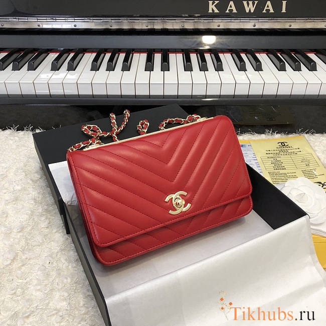 Chanel WOC 80983 V Red GHW - 1