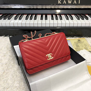 Chanel WOC 80983 V Red GHW