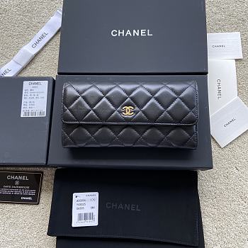 Chanel Wallet Lambskin GHW A50096 Size 19 x 10.5 x 3 cm