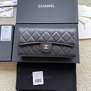Chanel Wallet Caviar Black GHW A80758 Size 19 x 10.5 x 3 cm - 1