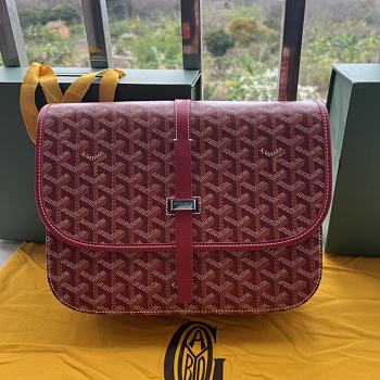 Goyard Belvédère II Red Size 28 x 19 x 7.5 cm