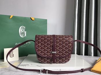 Goyard Belvédère II 020198 Wine Red Size 21 x 16 x 6 cm