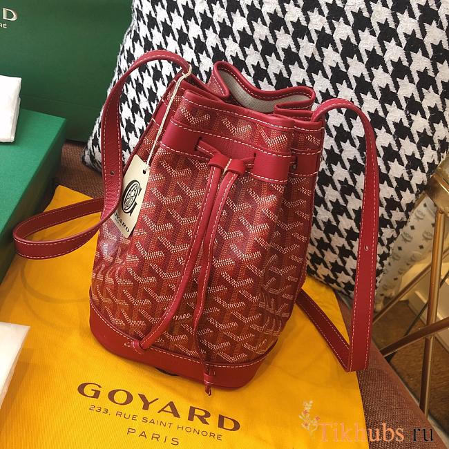 Goyard Petit Flot Bucket Red Bag Size 23 x 15 x 17.5 cm - 1
