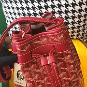 Goyard Petit Flot Bucket Red Bag Size 23 x 15 x 17.5 cm - 3