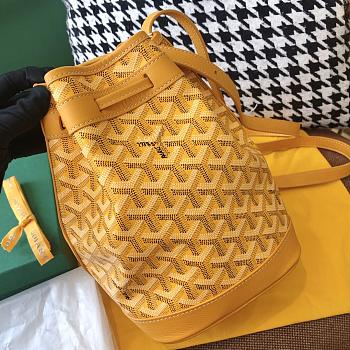 Goyard Petit Flot Bucket Yellow Bag Size 23 x 15 x 17.5 cm