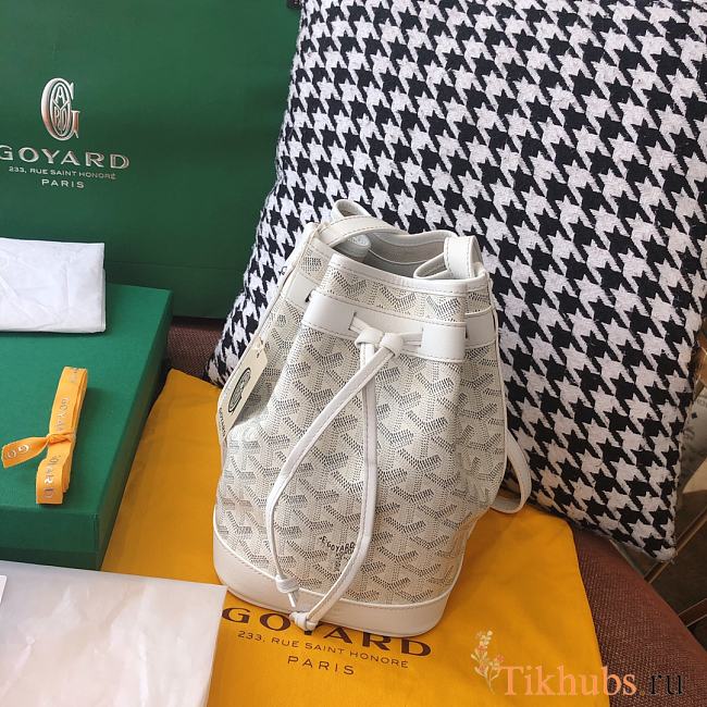 Goyard Petit Flot Bucket White Bag Size 23 x 15 x 17.5 cm - 1