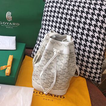 Goyard Petit Flot Bucket White Bag Size 23 x 15 x 17.5 cm