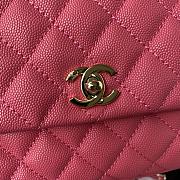 Chanel Coco Handle 92990 Calf Skin Rose Red Size 24 x 14 x 10 cm - 4