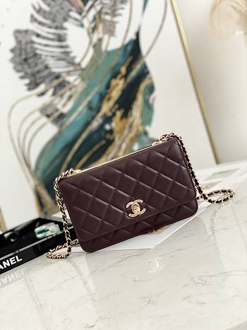 Chanel WOC 88633 Wine Red GHW Size 19 cm