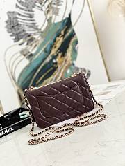 Chanel WOC 88633 Wine Red GHW Size 19 cm - 2