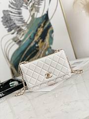 Chanel WOC 88633 White GHW Size 19 cm - 1