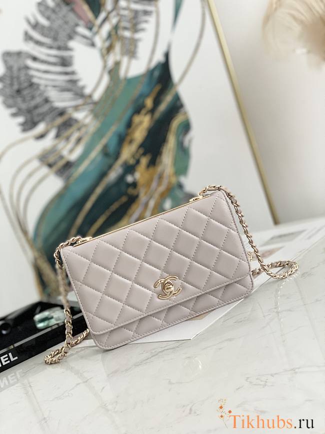 Chanel WOC 88633 Gray GHW Size 19 cm - 1