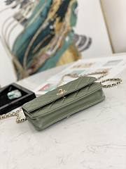 Chanel WOC 88633 Green GHW Size 19 cm - 4