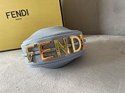 Fendi graphy Small Light Blue Leather Bag Size 16.5 x 14 x 5 cm - 5