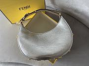 Fendi graphy Small Silver Leather Bag Size 29 x 24.5 x 10 - 3