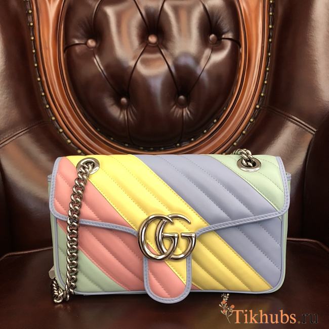 Gucci Marmont Matelassé Shoulder Bag Colorful 443497 Size 26 cm - 1