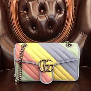Gucci Marmont Matelassé Shoulder Bag Colorful 443497 Size 26 cm - 1