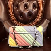 Gucci Marmont Matelassé Shoulder Bag Colorful 443497 Size 26 cm - 3