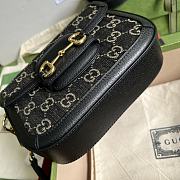 Gucci Horsebit 1955 Black Denim Bag 658574 Size 20.5 x 14 x 5 cm - 4