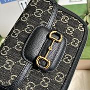 Gucci Horsebit 1955 Black Denim Bag 658574 Size 20.5 x 14 x 5 cm - 2