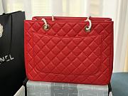 Chanel Shopping Bag Red Caviar Gold Hardware Size 33 x 24 x 13 cm - 3