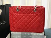 Chanel Shopping Bag Red Caviar Silver Hardware Size 33 x 24 x 13 cm - 6