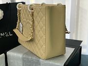 Chanel Shopping Bag Beige Caviar Gold Hardware 50995 Size 33 x 24 x 13 cm - 4