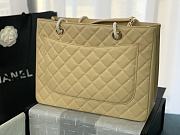 Chanel Shopping Bag Beige Caviar Gold Hardware 50995 Size 33 x 24 x 13 cm - 5