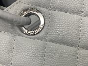 Chanel Shopping Bag White Caviar Silver Hardware 50995 Size 33 x 24 x 13 cm - 5