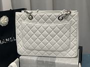 Chanel Shopping Bag White Caviar Silver Hardware 50995 Size 33 x 24 x 13 cm - 6