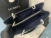 Chanel Shopping Bag Navy Blue Caviar Silver Hardware 50995 Size 33 x 24 x 13 cm - 3