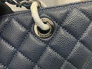 Chanel Shopping Bag Navy Blue Caviar Silver Hardware 50995 Size 33 x 24 x 13 cm - 6