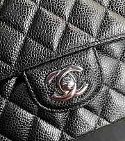 Chanel Caviar Flap Bag Black Silver Hardware Size 23cm - 5